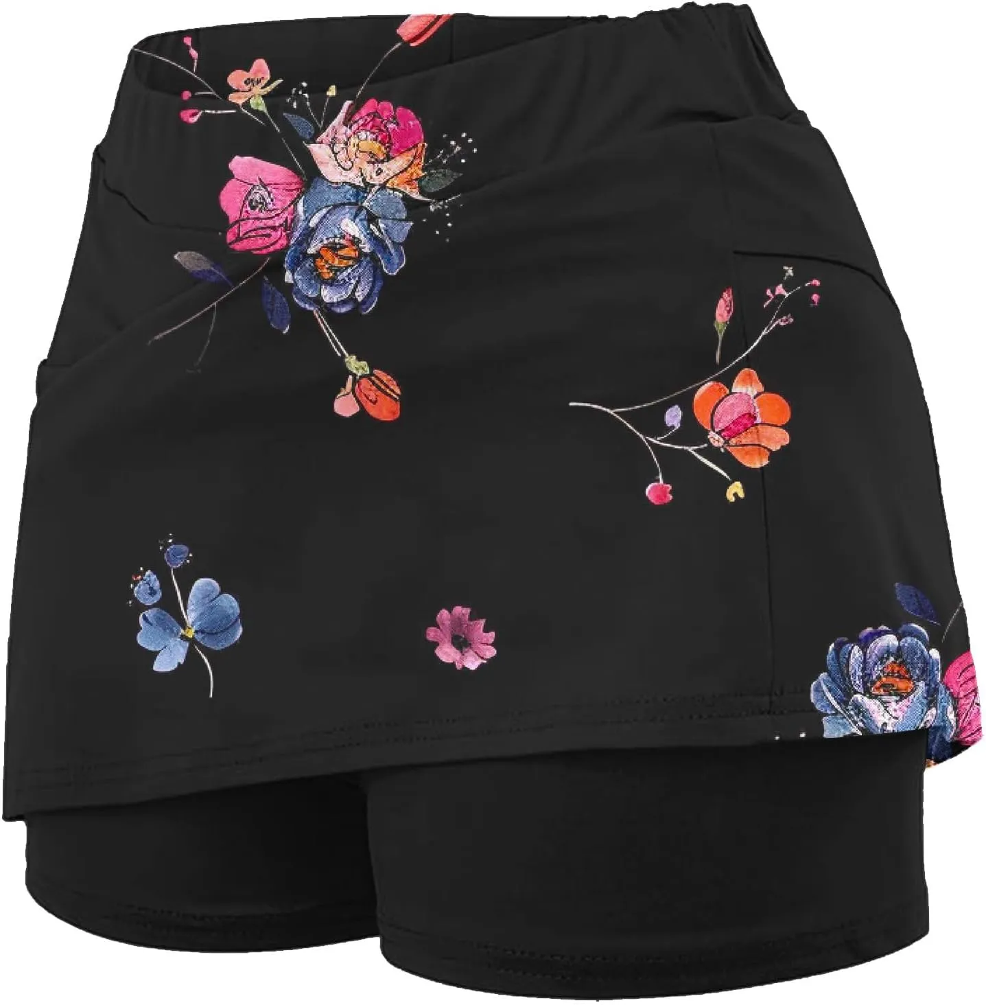Athletic Skort for Women Summer Boho Floral Print Mini Skirts with Built in Shorts High Waist Workout Shorts