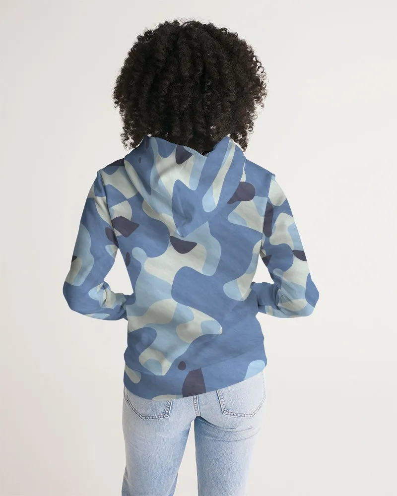 Blue Maniac Camouflage Women's Hoodie