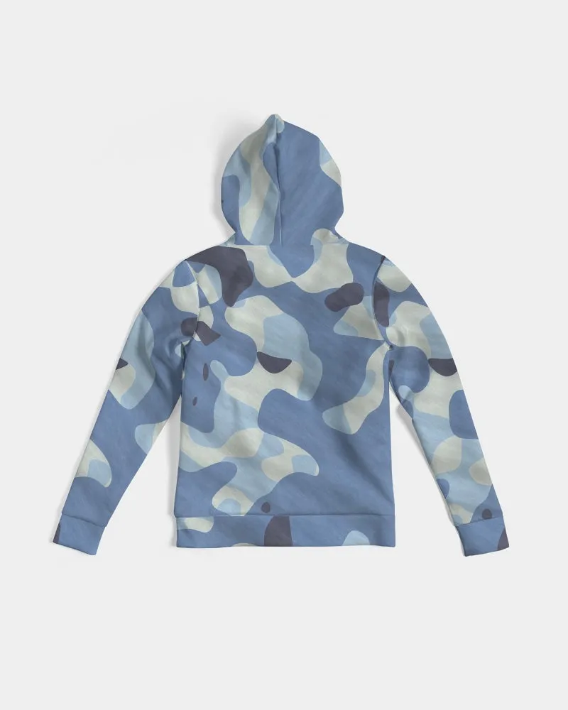Blue Maniac Camouflage Women's Hoodie