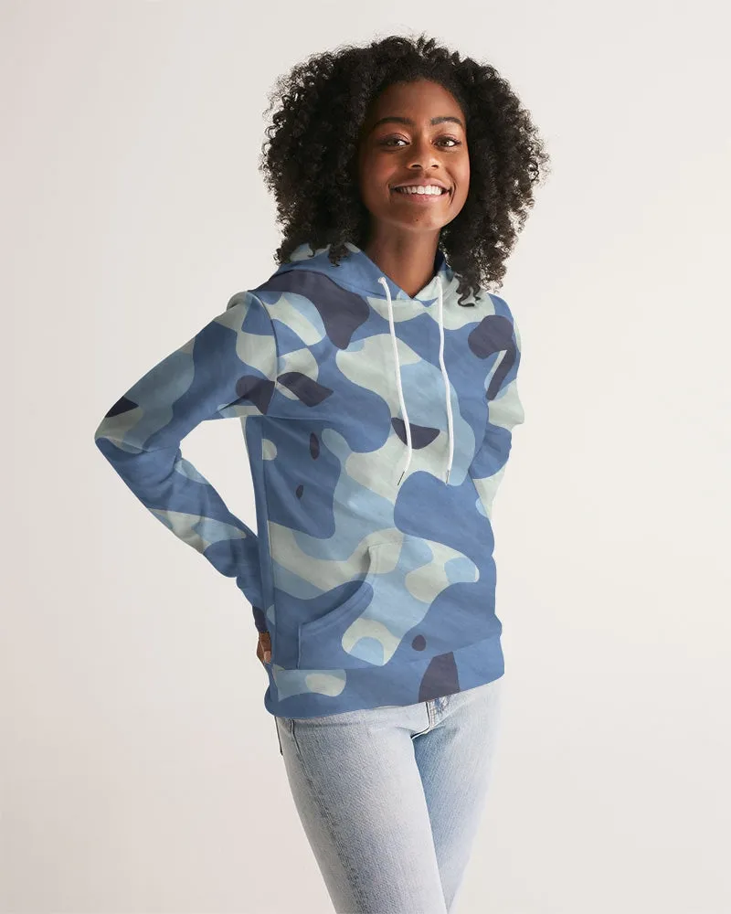 Blue Maniac Camouflage Women's Hoodie