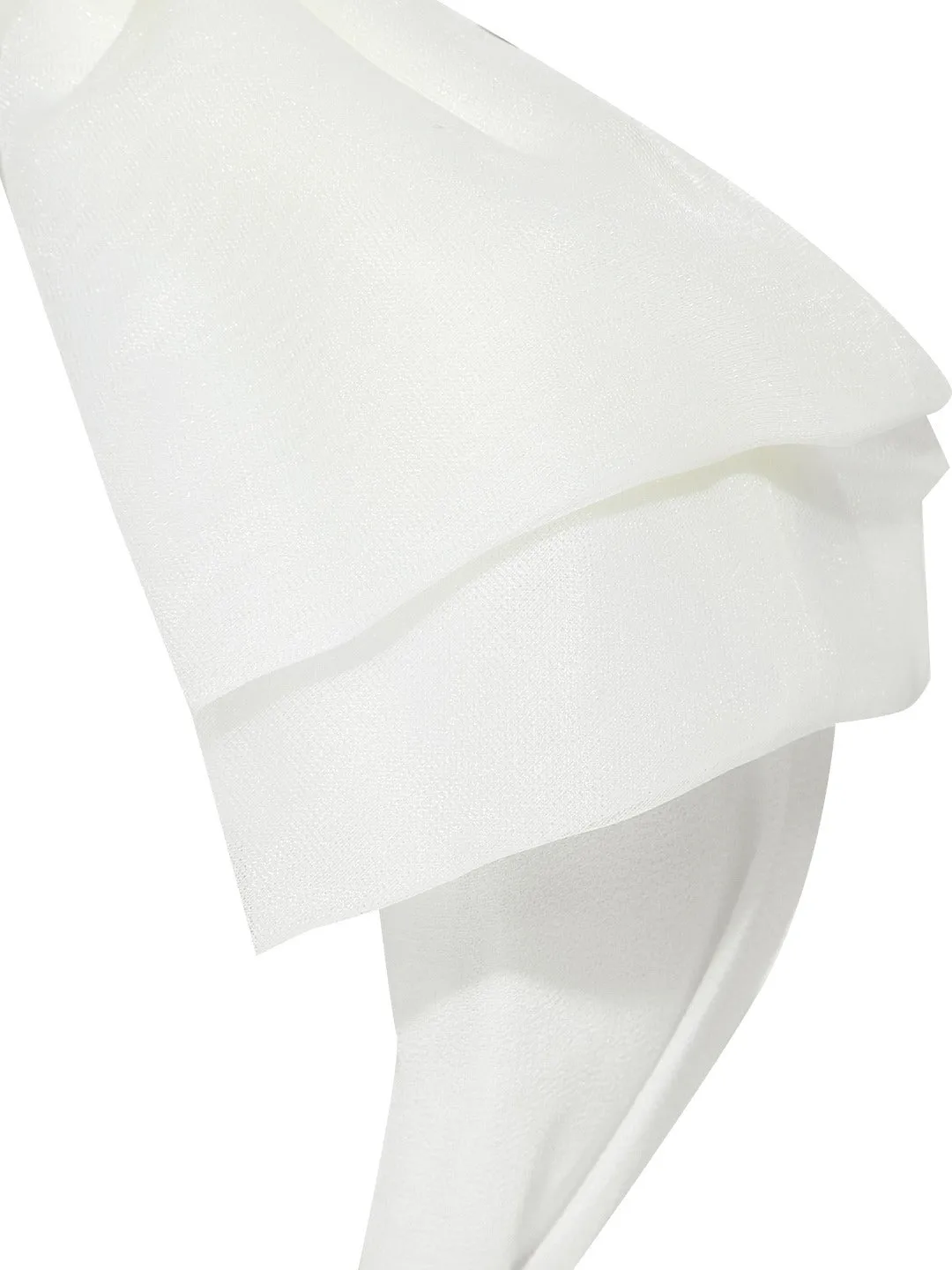 Blueberry Cream net fabric knot hair band