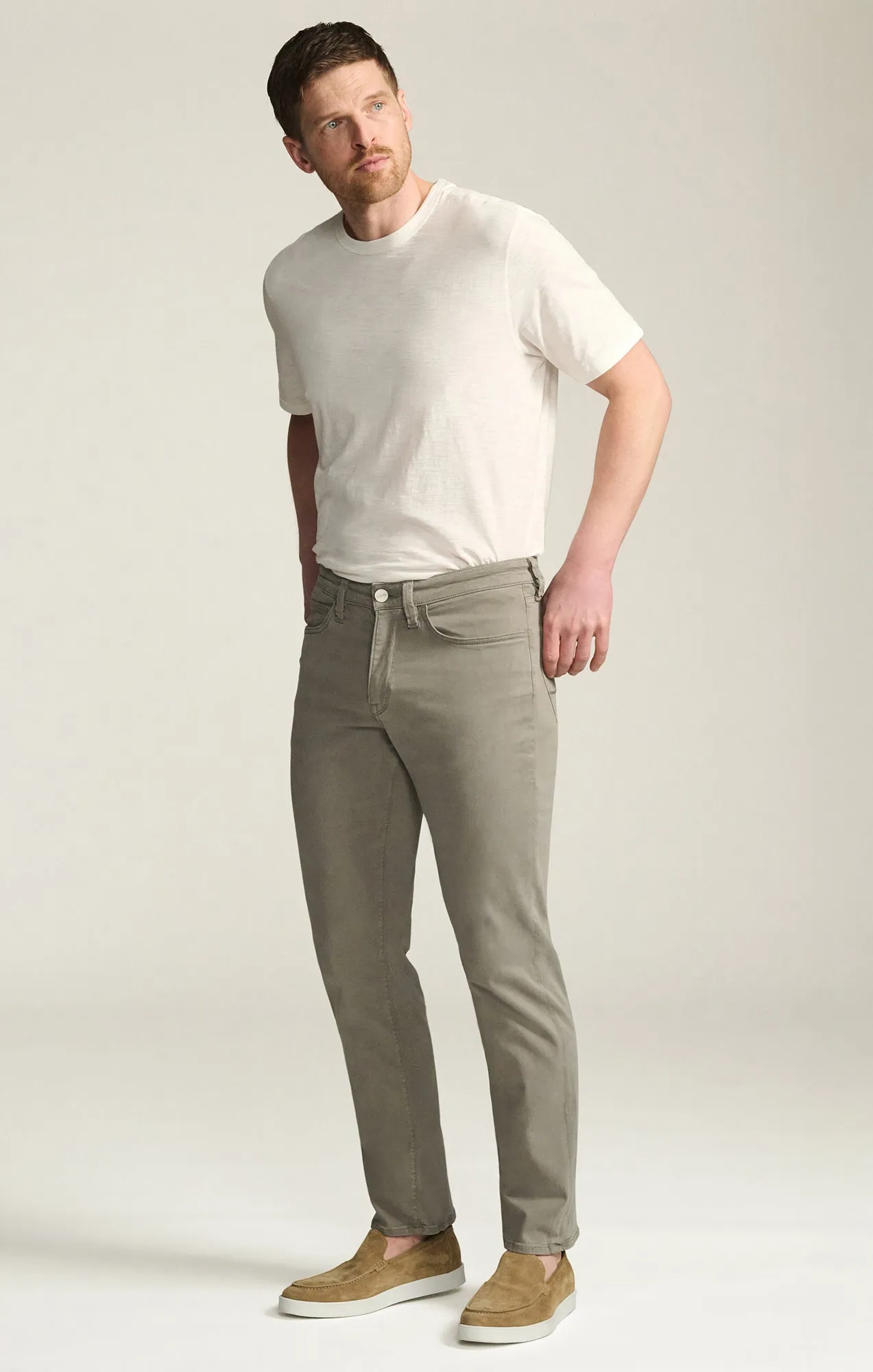 Charisma Relaxed Straight Pants in Storm Twill