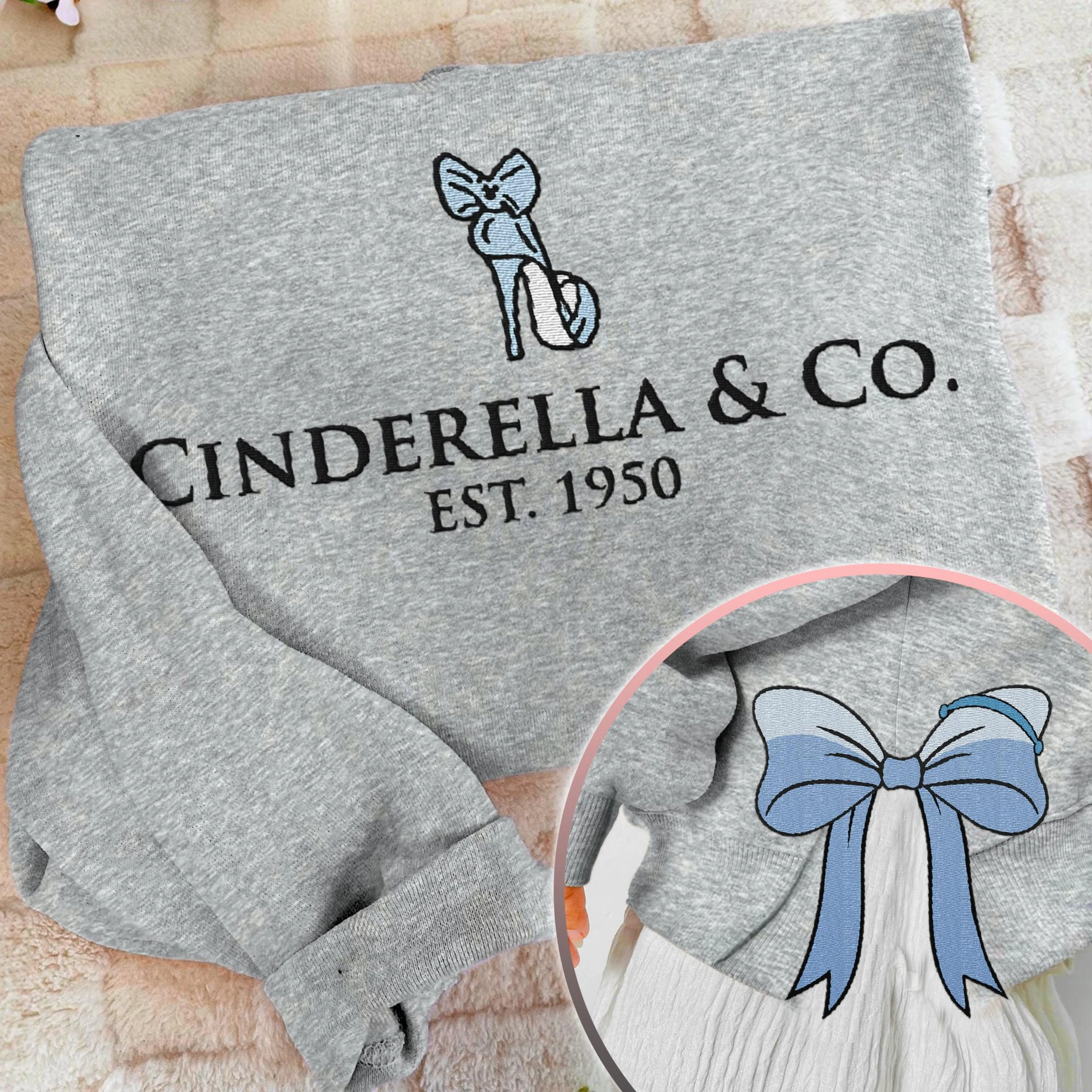 Cinderella Princess Coquette Side Bow Sweatshirt, Retro Trendy Coquete Lover Sweater, Bow Applique Pink Girl Gifts
