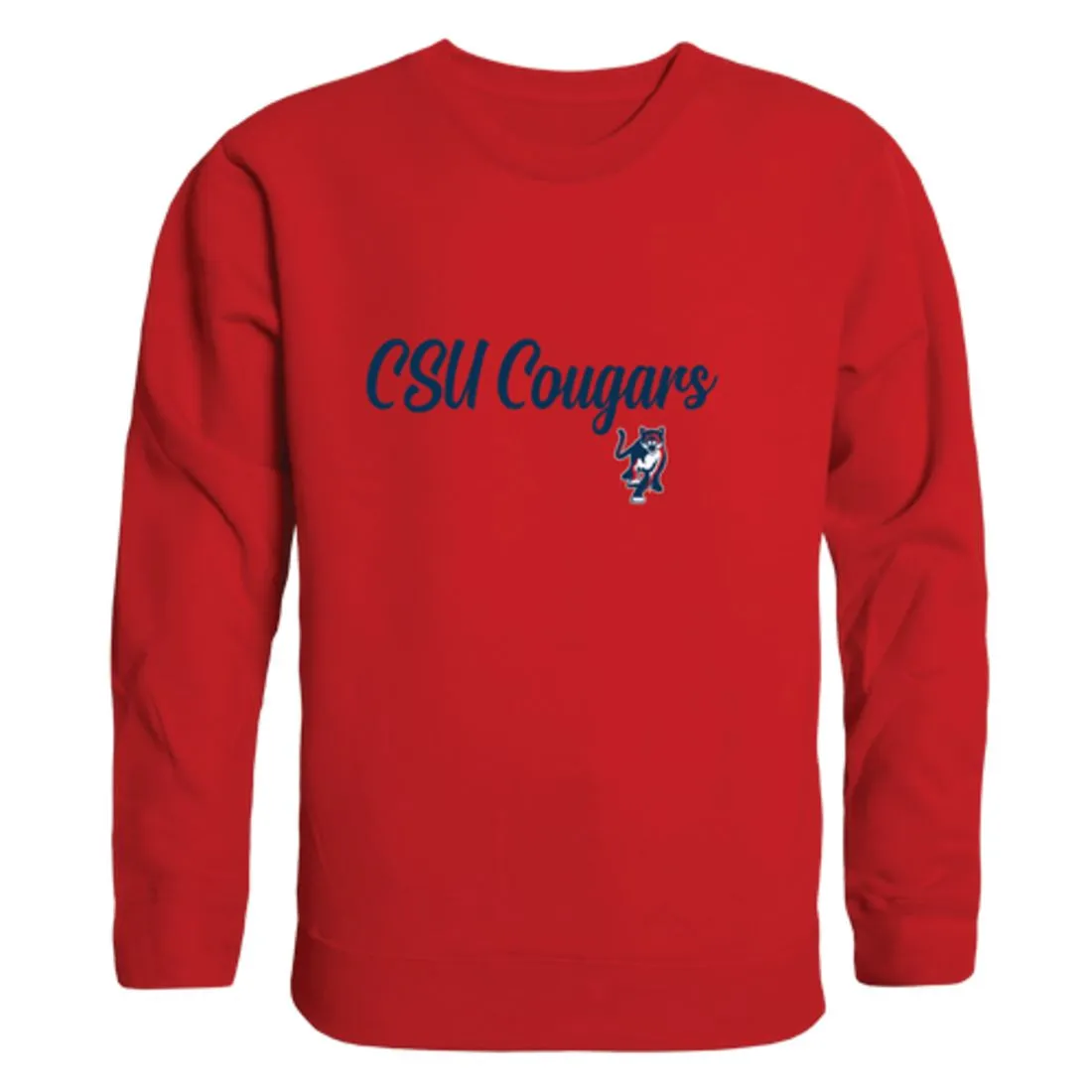 Columbus State University Cougars Script Fleece Crewneck Pullover Sweatshirt