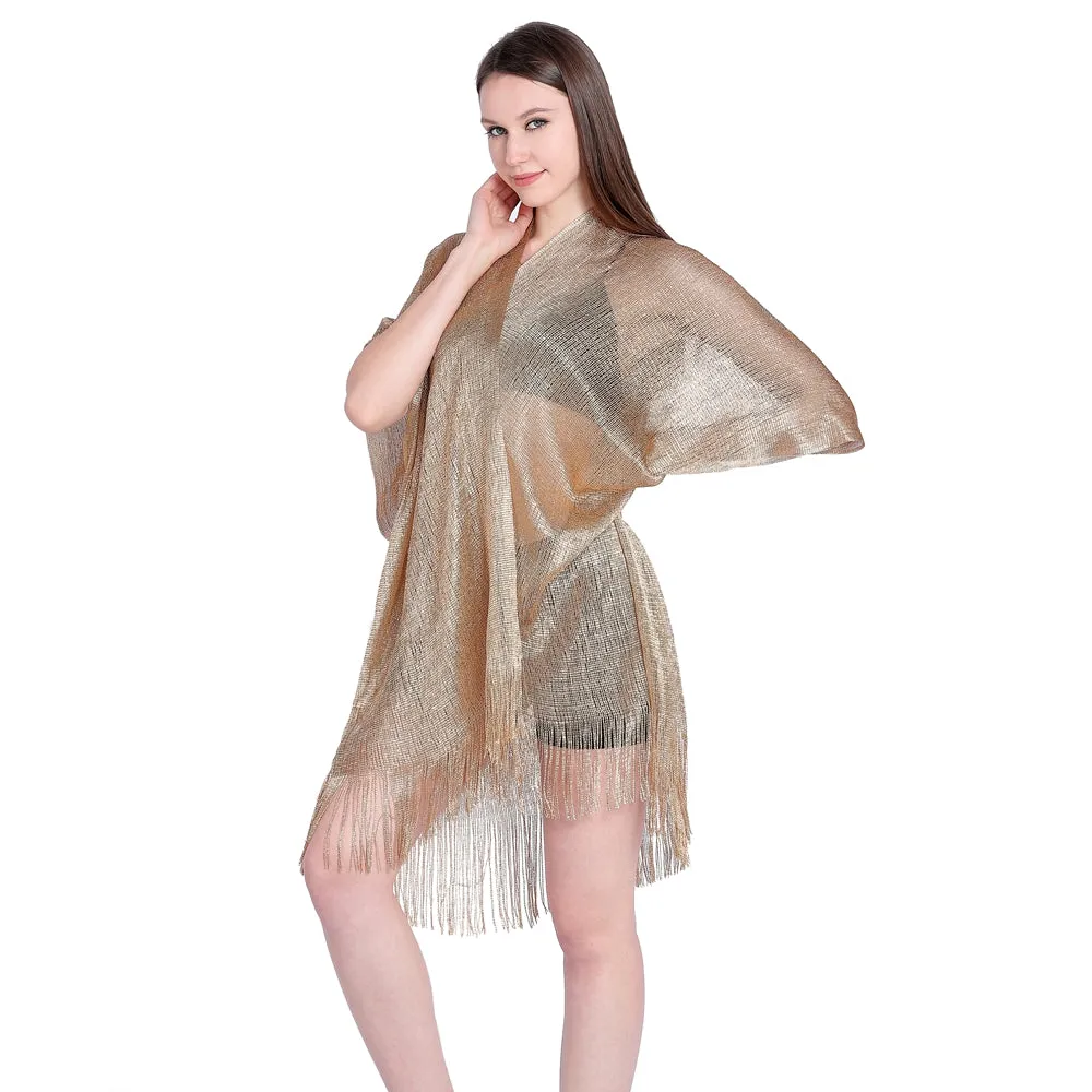Copper Gold Shimmer Sparkly Kimono Style Cardigan