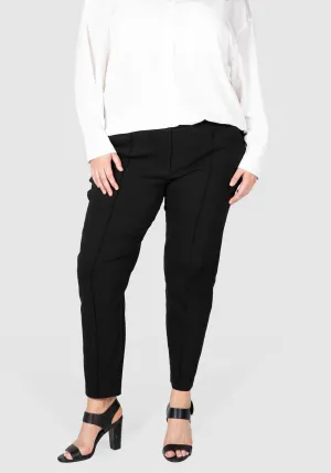 Darby Pintuck Stretch Pants  - Black