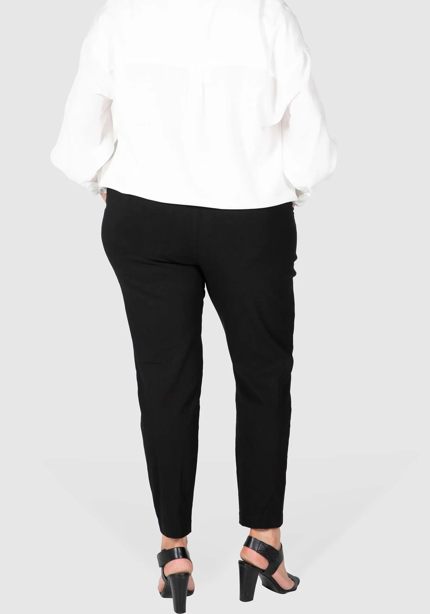 Darby Pintuck Stretch Pants  - Black