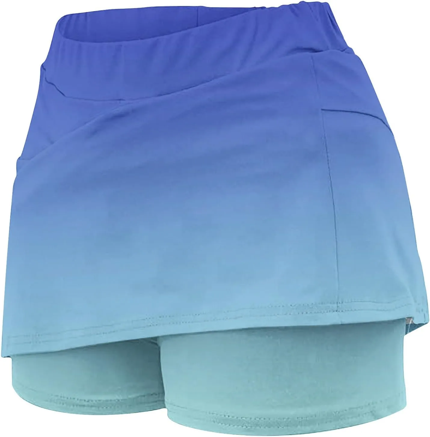 DDAPJ pyju Women's Gradient Athletic Skorts 2025 Trendy Summer High Waist Shorts Plus Size Tennis Skirts with Shorts