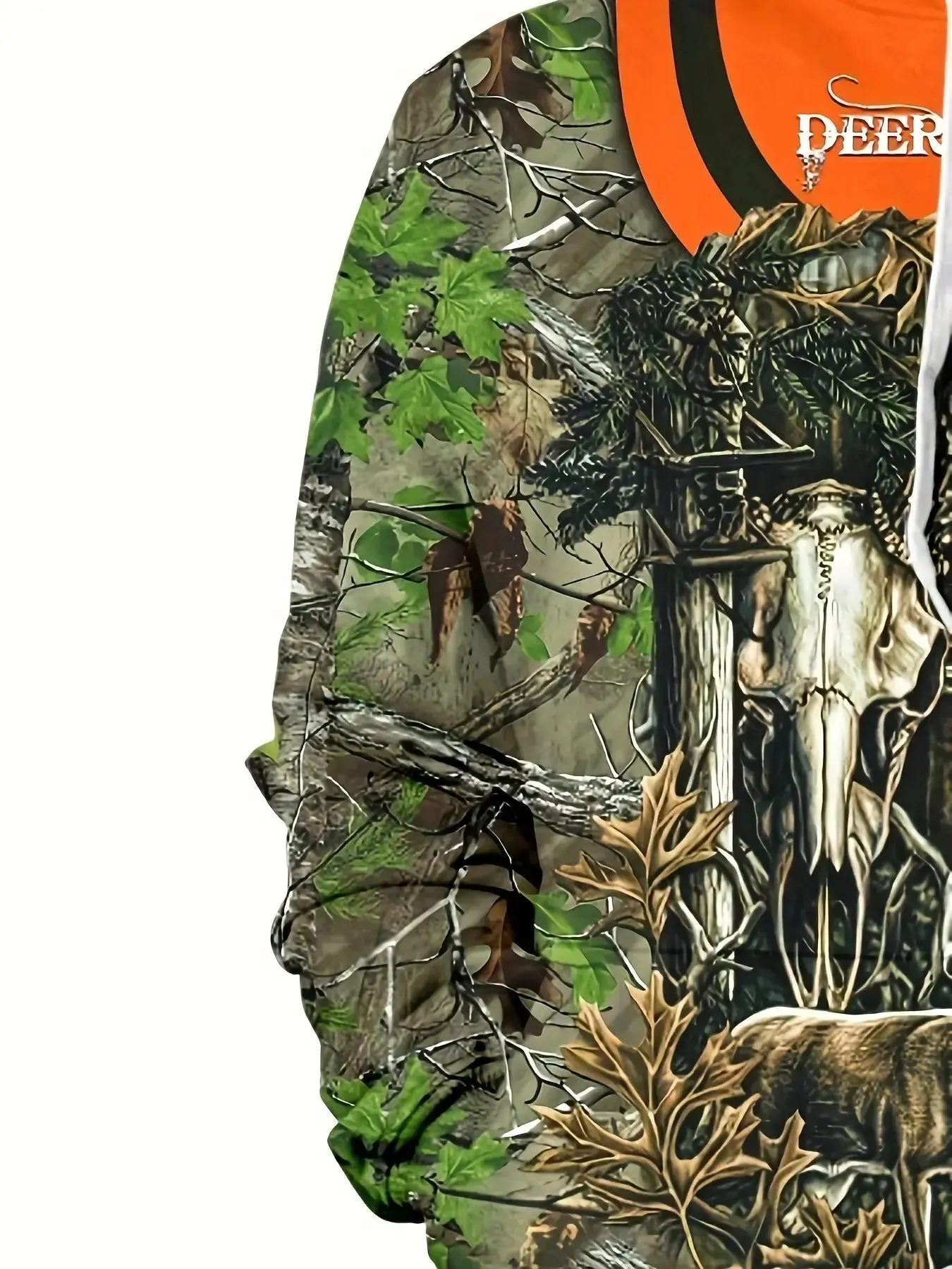 Deer Hunter Graphic Print Hoodie Mens Cool Streetwear