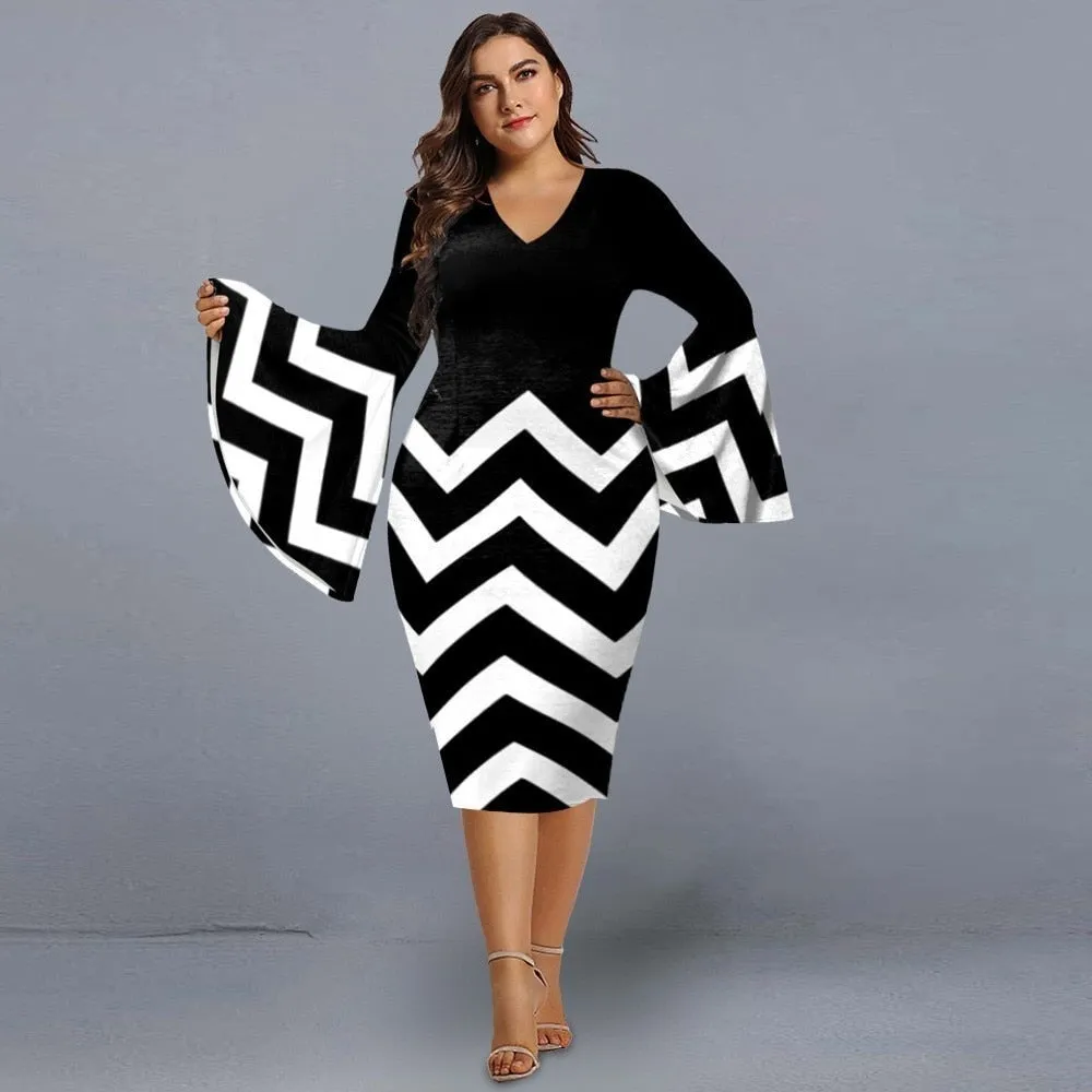 Elegant Mesh Long Sleeve Dress