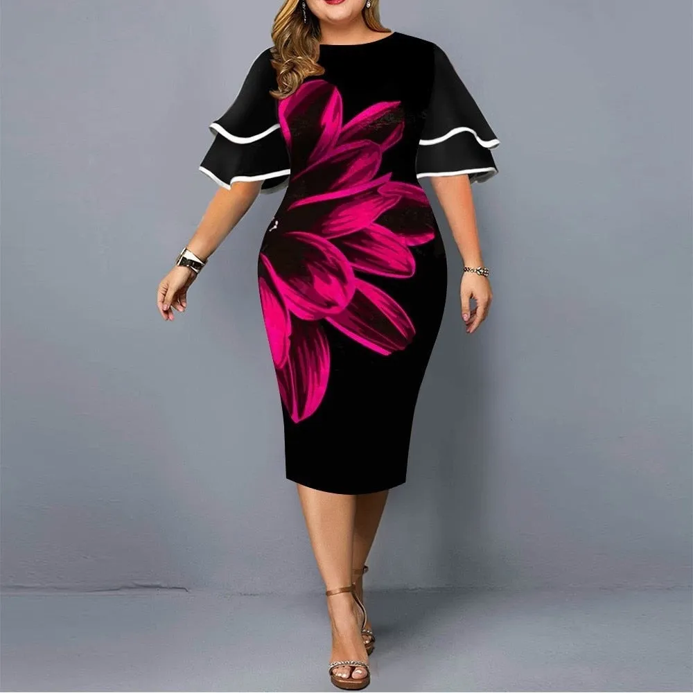 Elegant Mesh Long Sleeve Dress