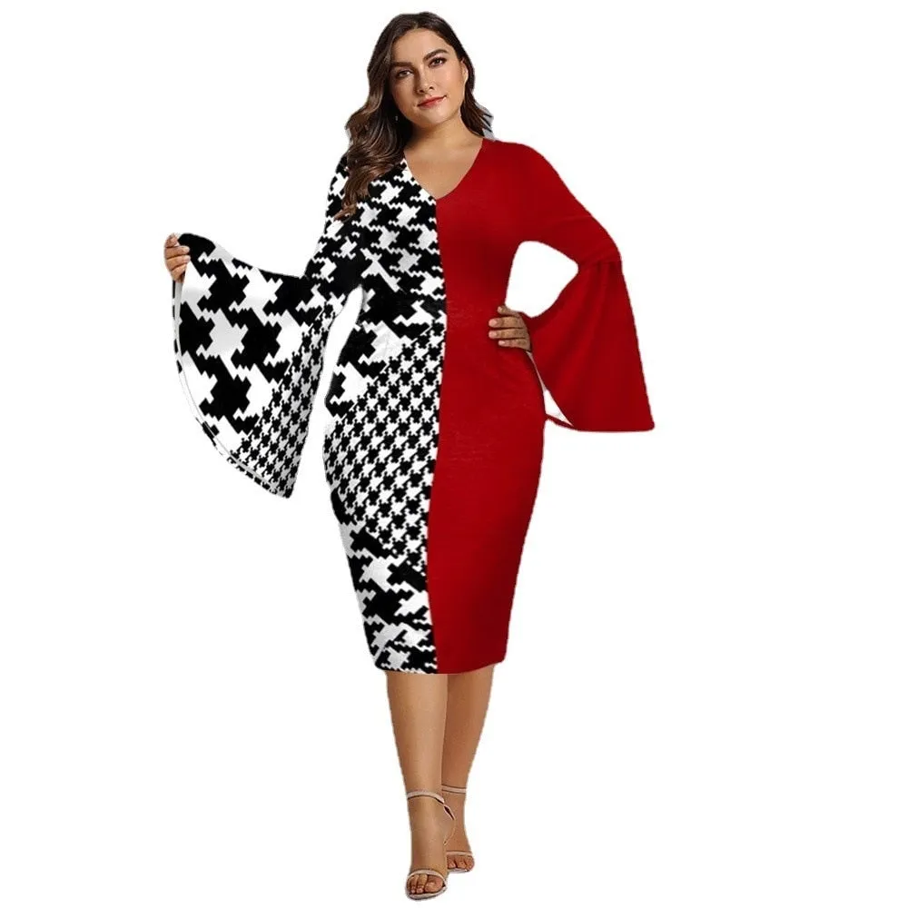 Elegant Mesh Long Sleeve Dress