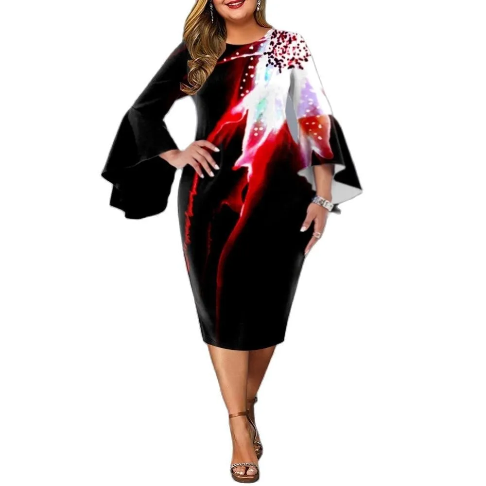 Elegant Mesh Long Sleeve Dress