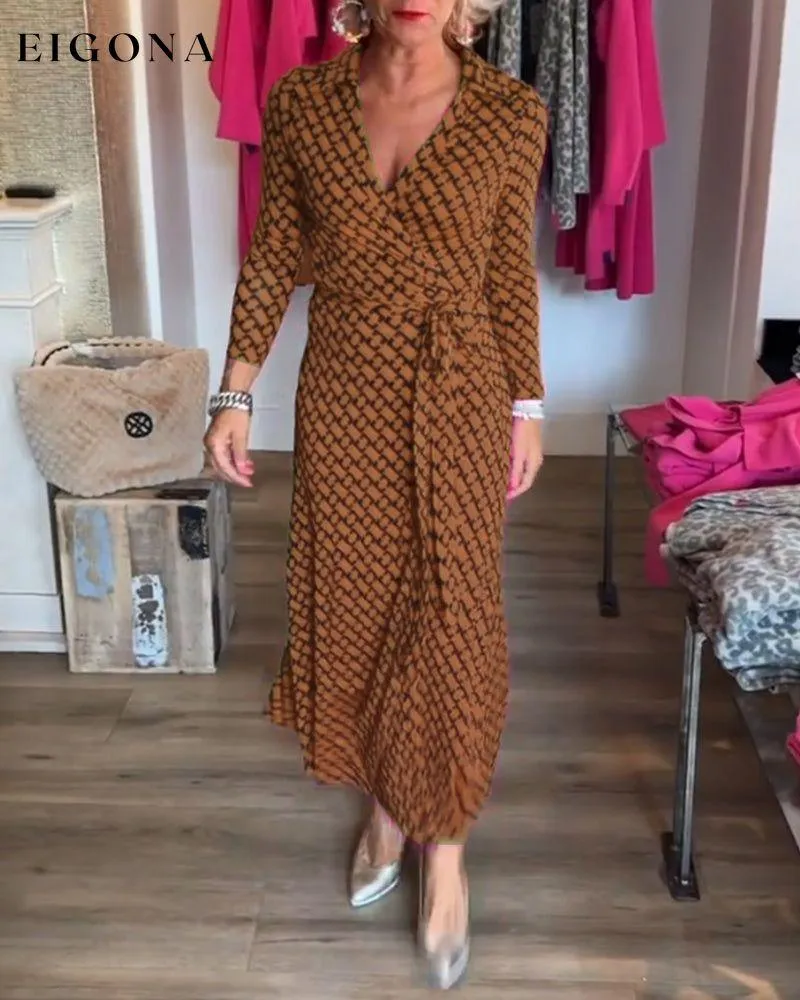 Elegant V Neck Maxi Dress