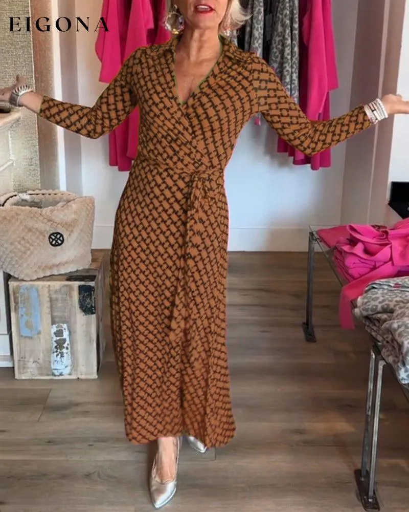 Elegant V Neck Maxi Dress