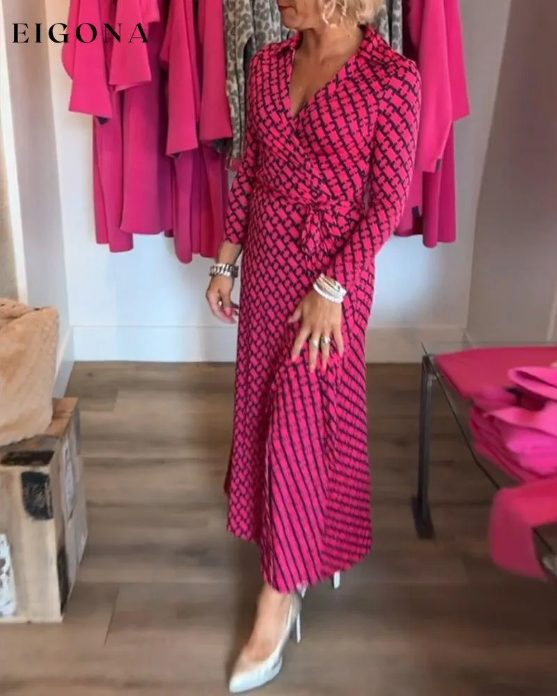 Elegant V Neck Maxi Dress