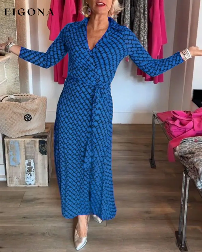 Elegant V Neck Maxi Dress