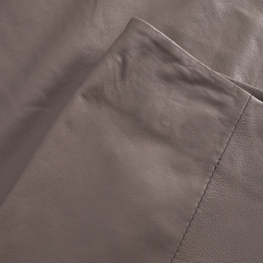 Elvira underknee leather skirt / 51226 - Latte