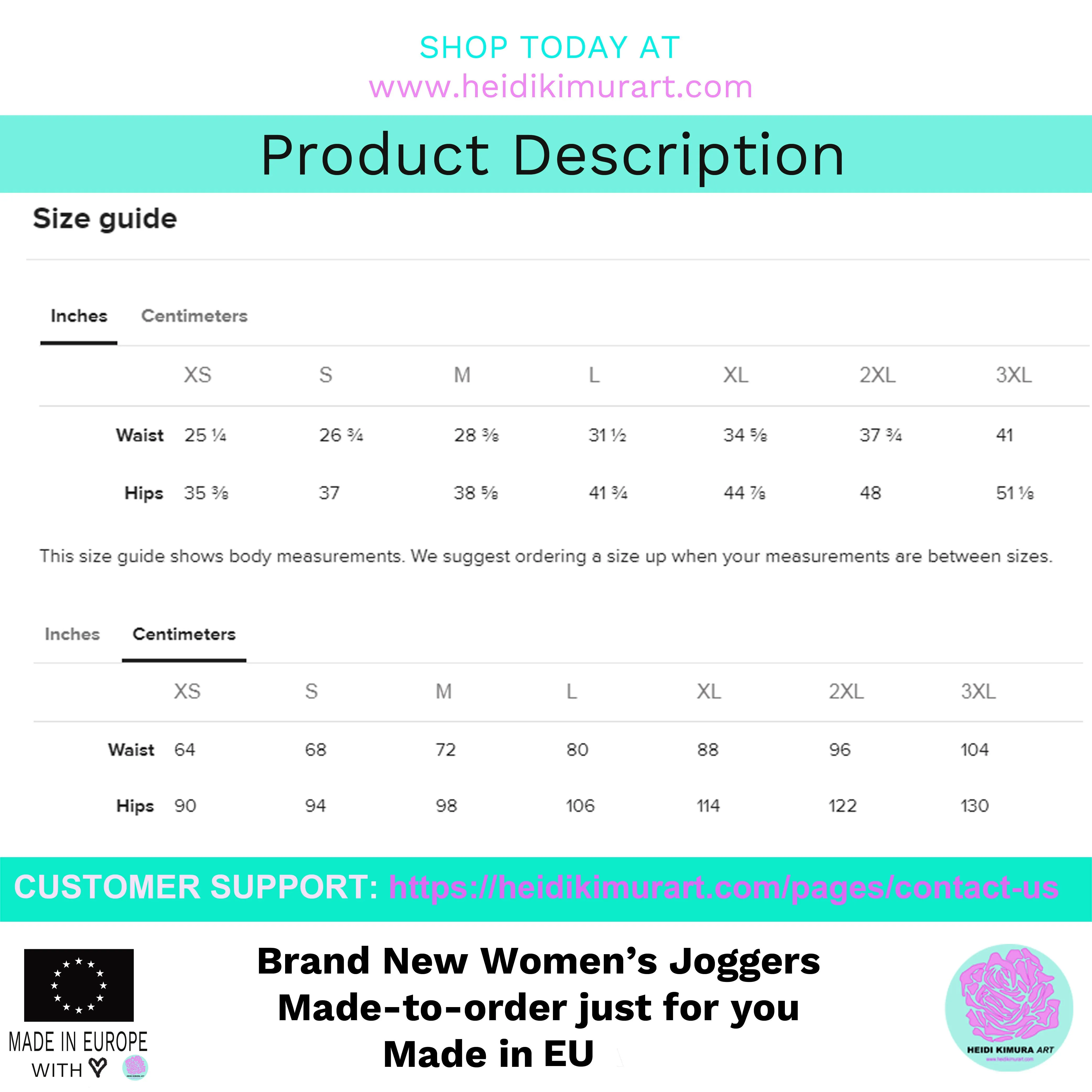 Green Camo Women's Joggers, Soft Best Camo Jogger Sweatpants For Ladies-Made in EU