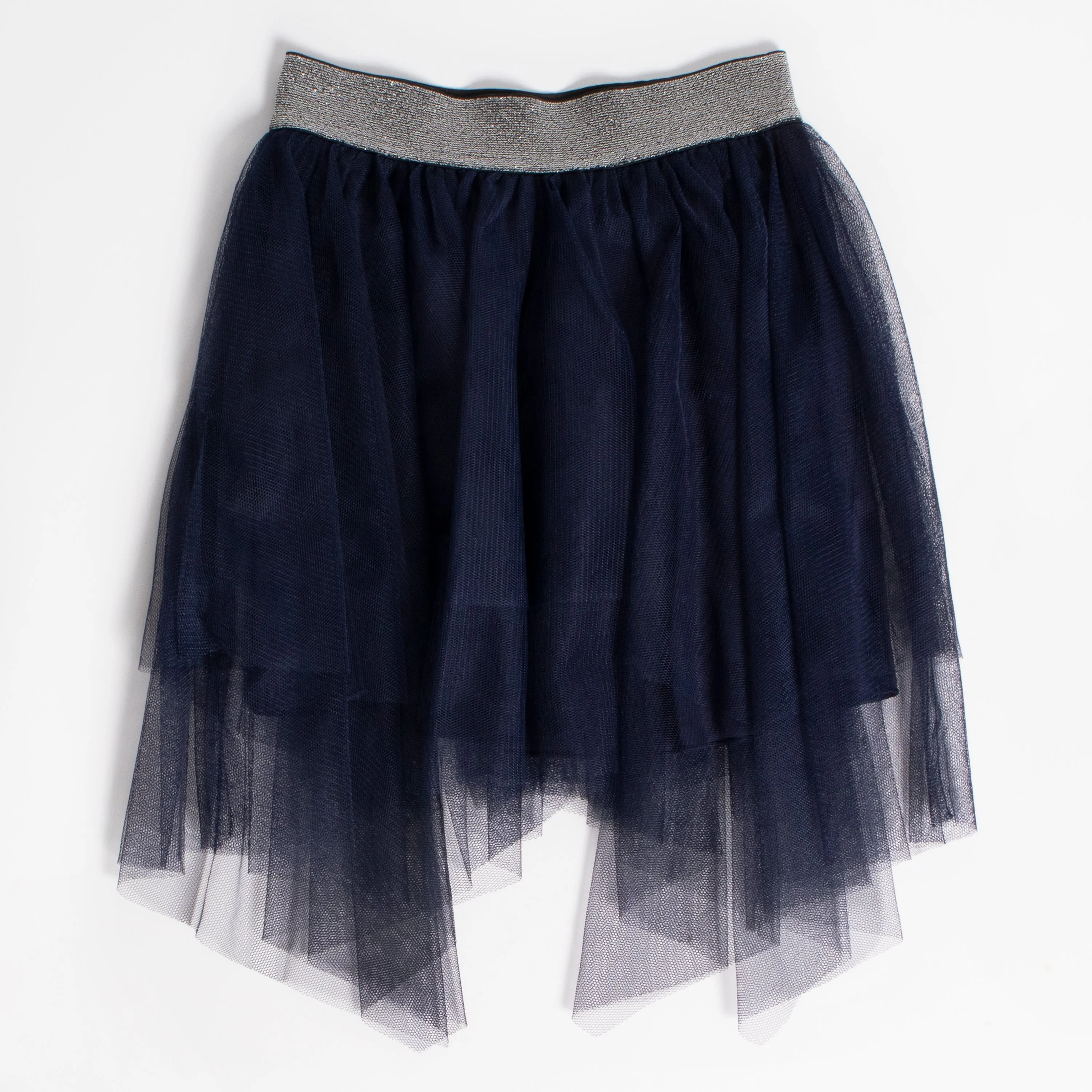 Hankerchief Mesh Skirt