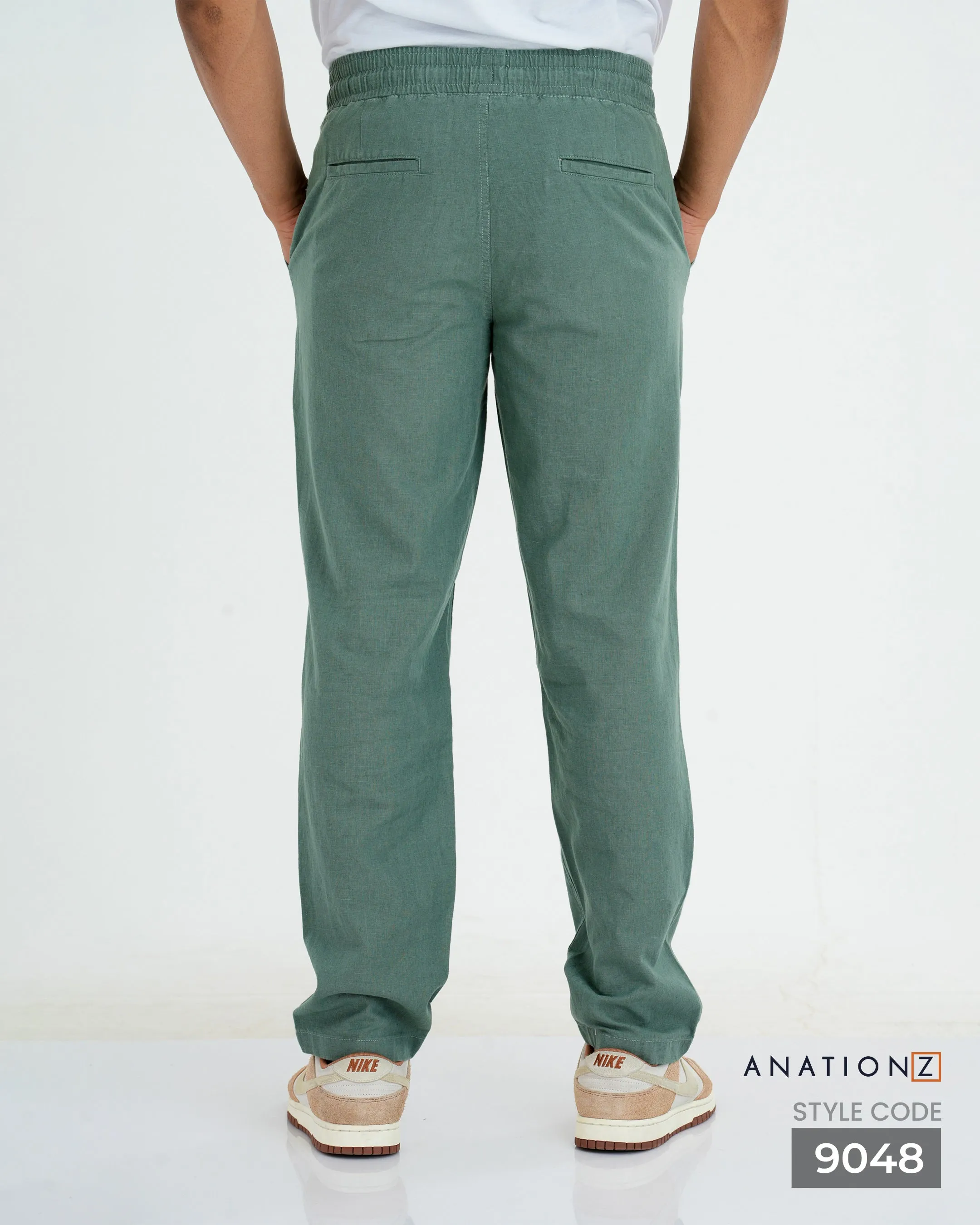 Heritage Linen Cotton Relaxed Pant - Sage