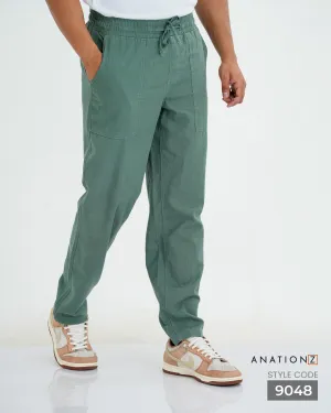 Heritage Linen Cotton Relaxed Pant - Sage