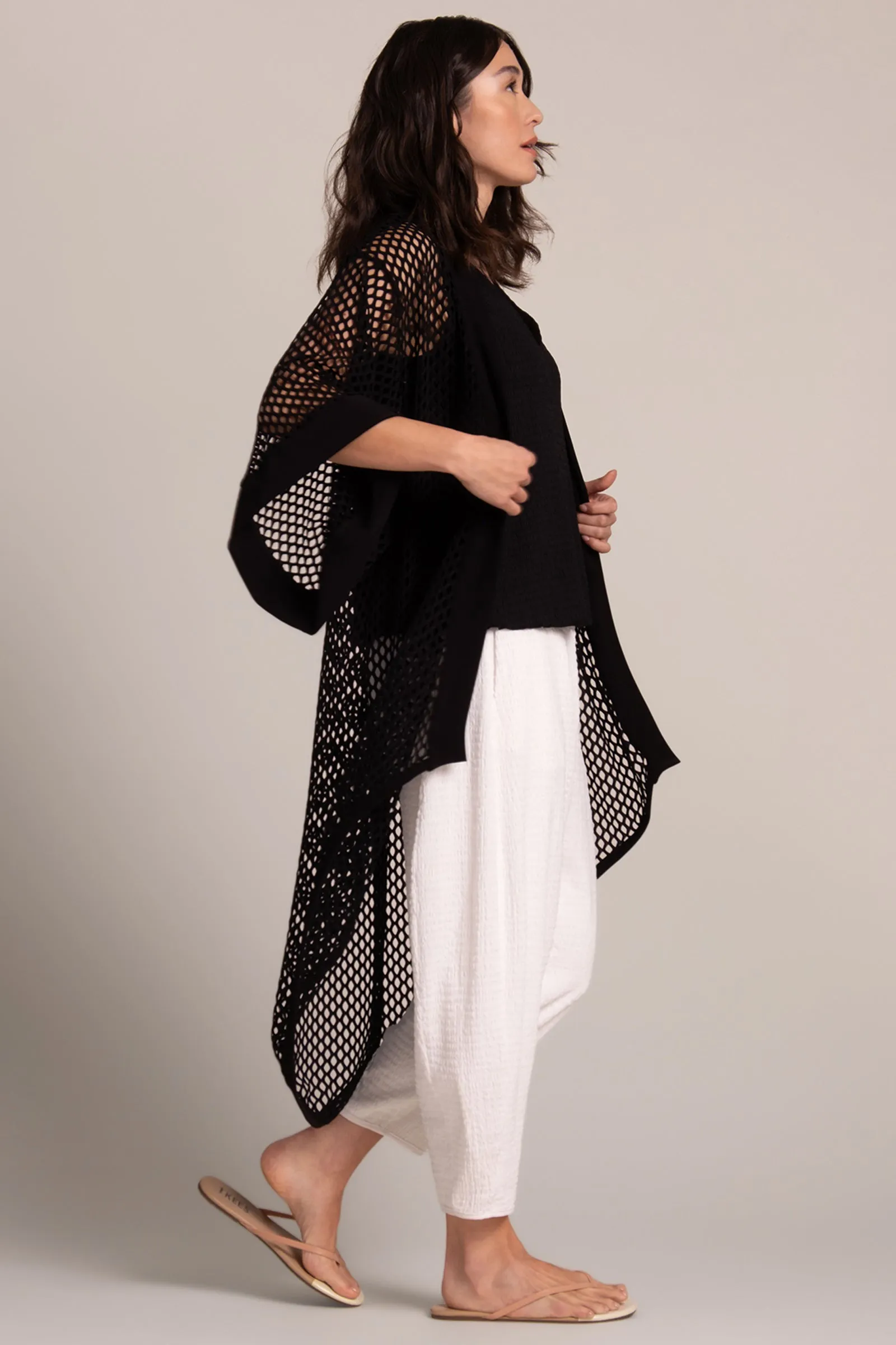 Honeycomb Kimono | Black