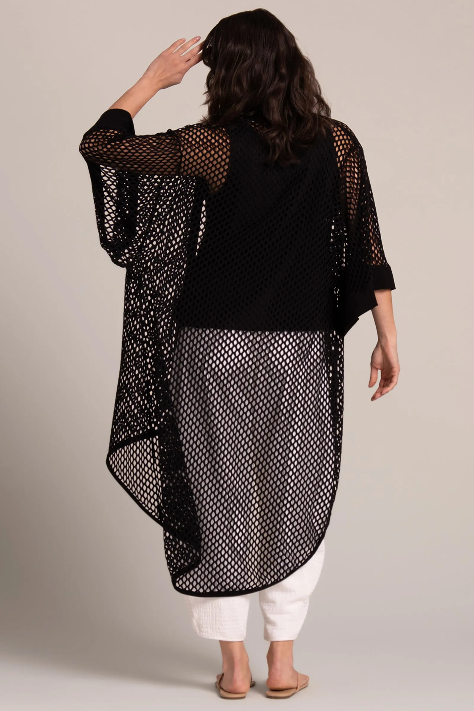 Honeycomb Kimono | Black