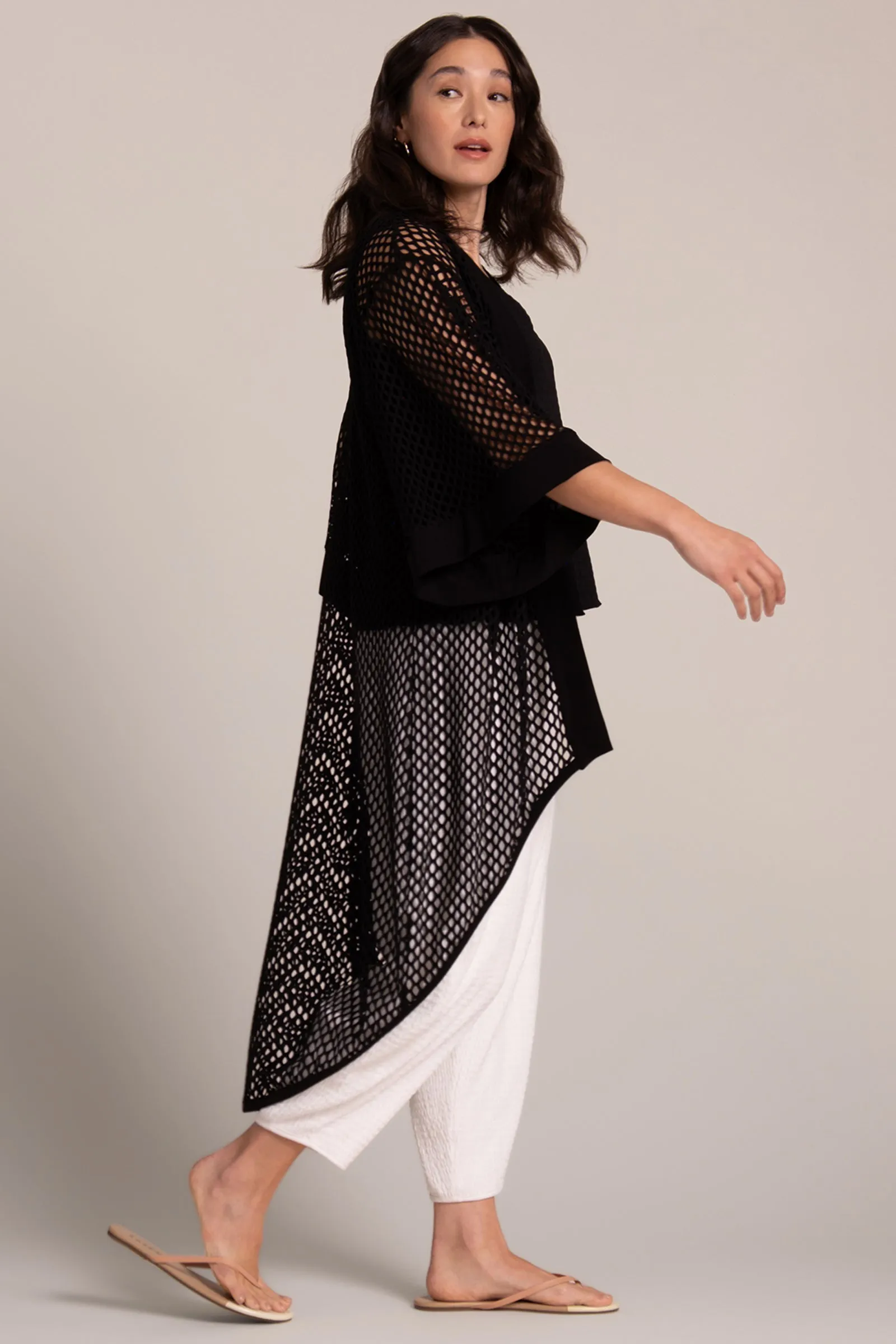 Honeycomb Kimono | Black