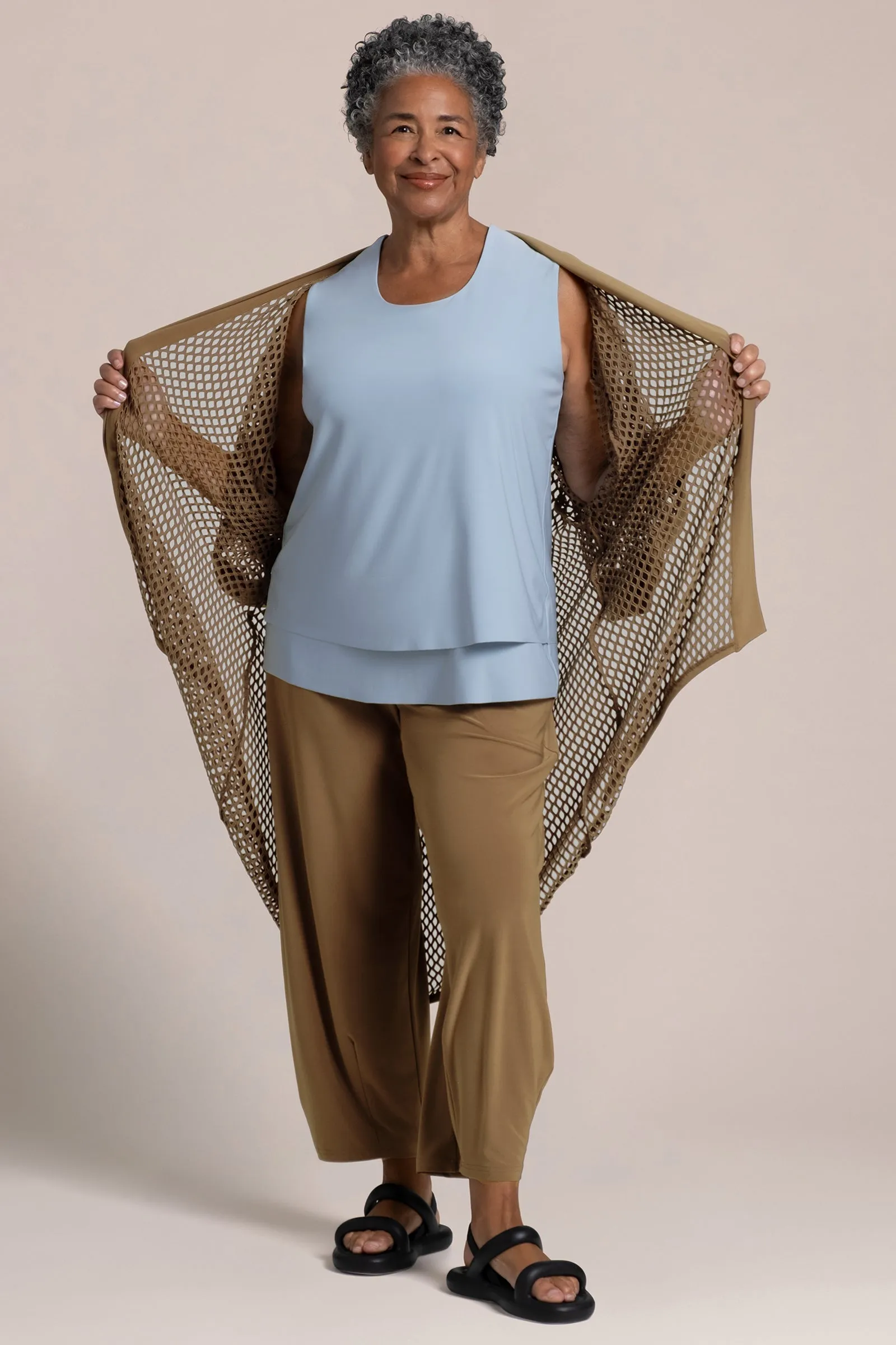 Honeycomb Kimono | Sepia
