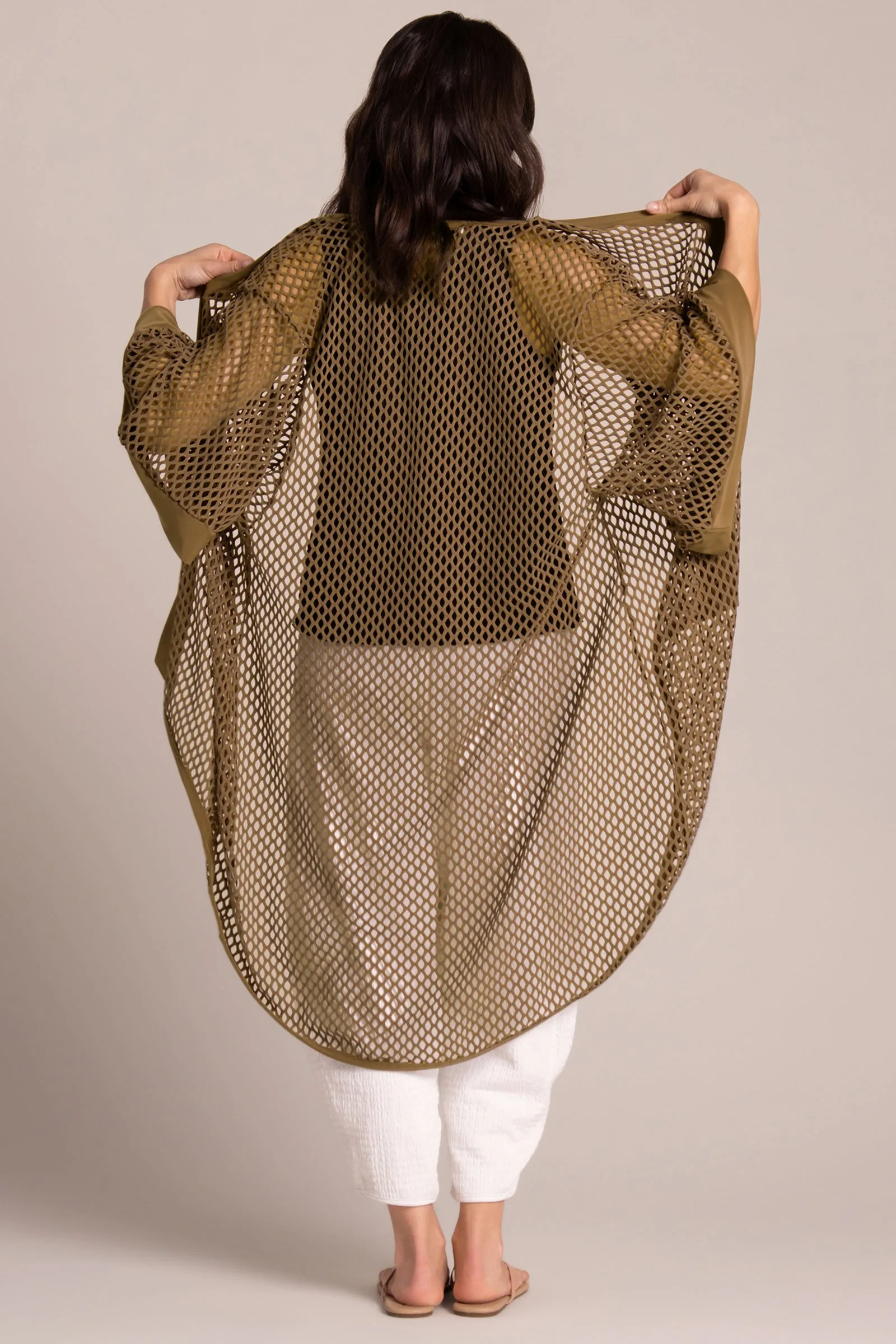 Honeycomb Kimono | Sepia