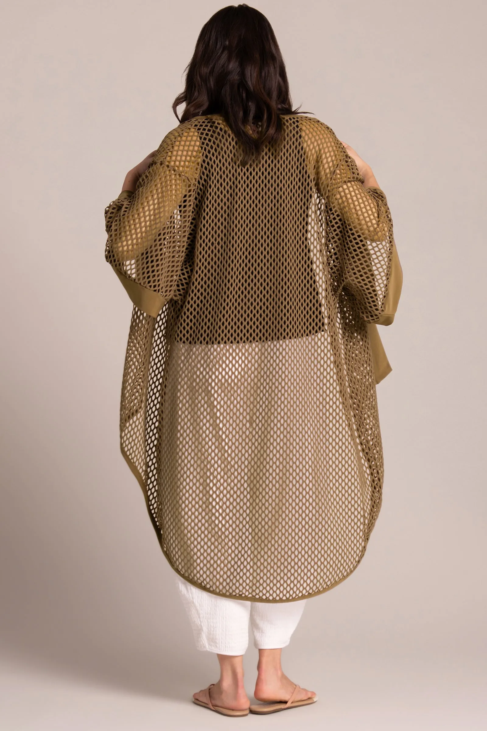 Honeycomb Kimono | Sepia