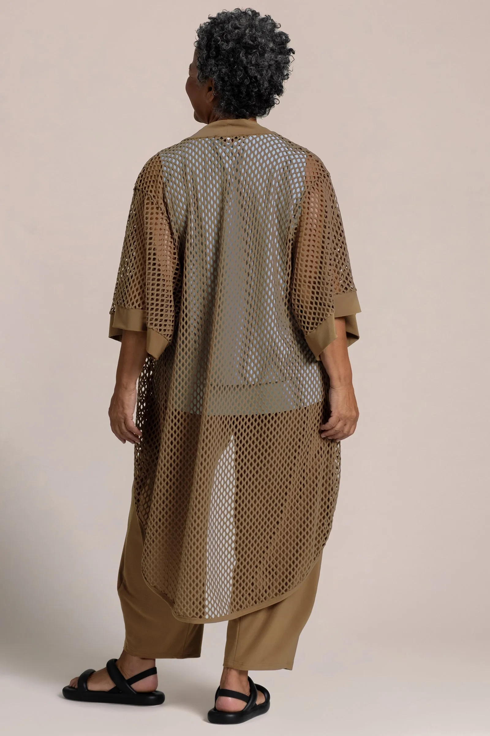 Honeycomb Kimono | Sepia