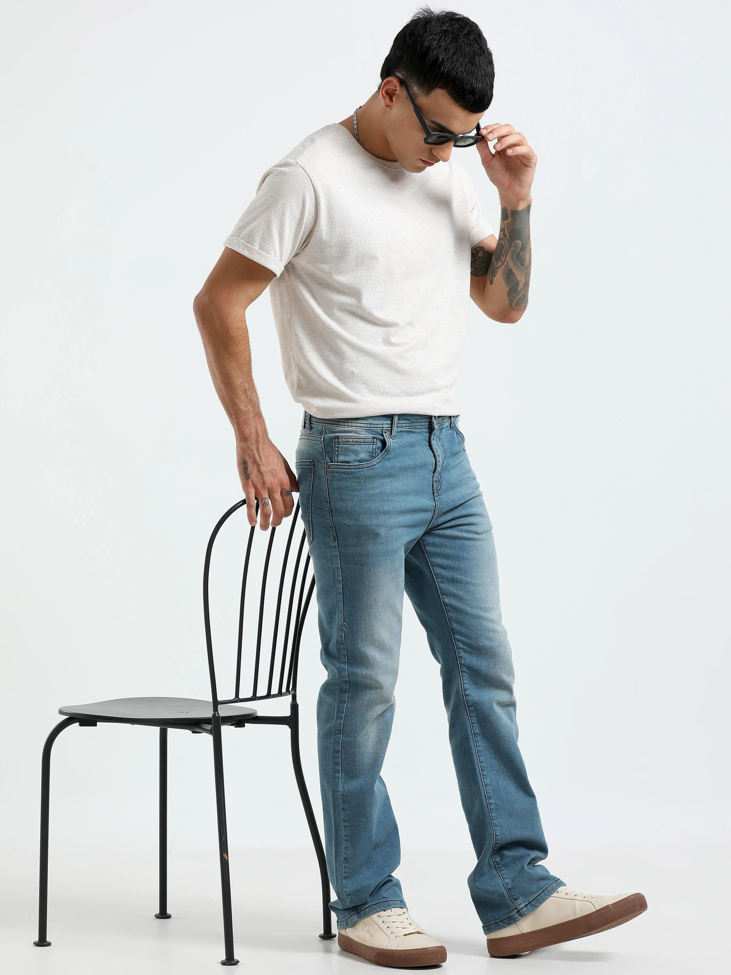 Jammy Boot Cut Jeans - Light Blue