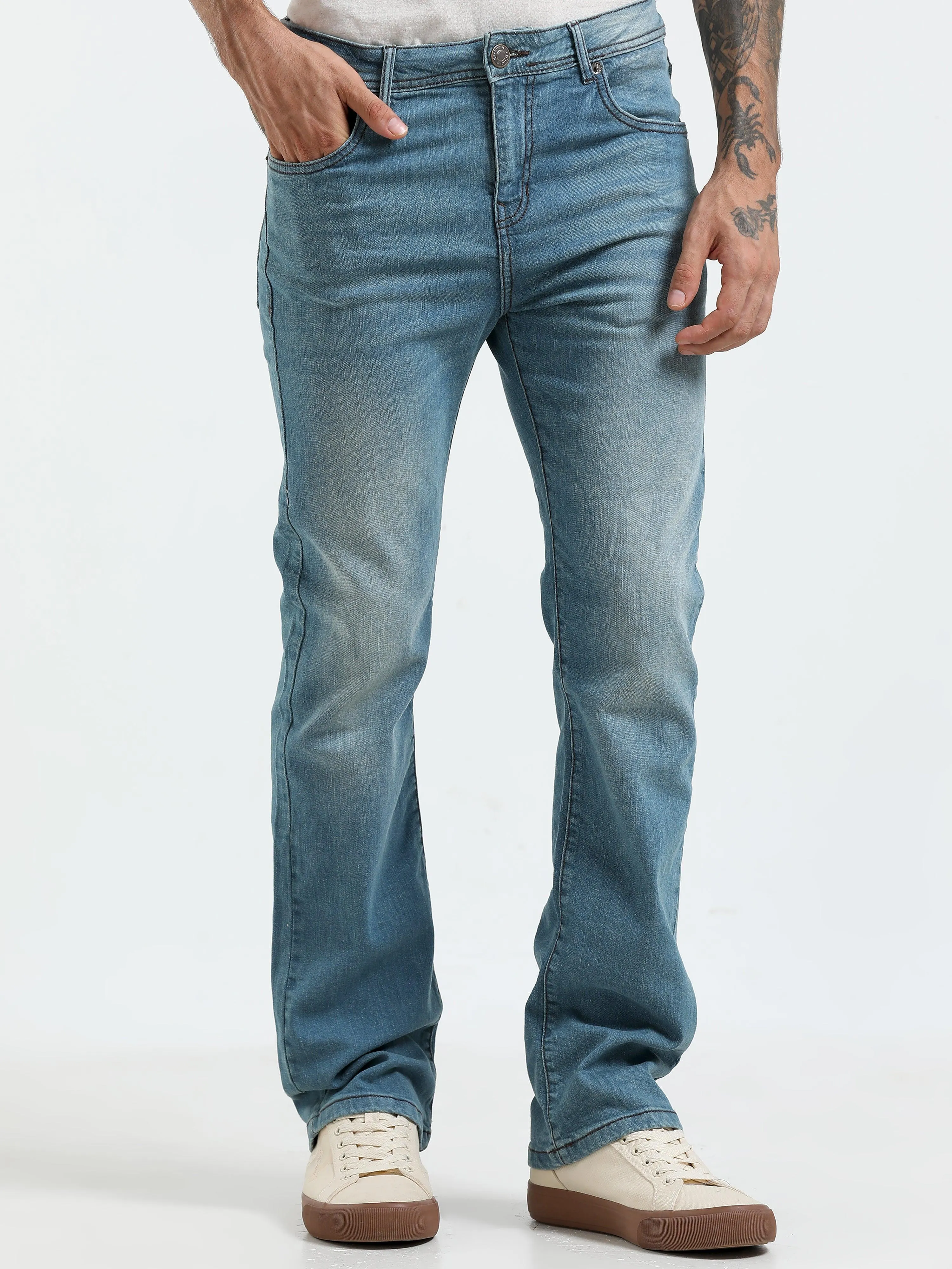 Jammy Boot Cut Jeans - Light Blue