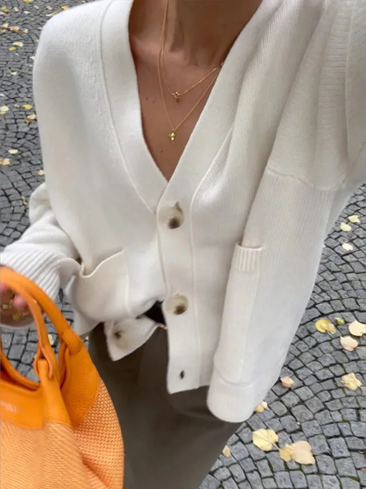 JULIETTE - V-Neck Knit Cardigan
