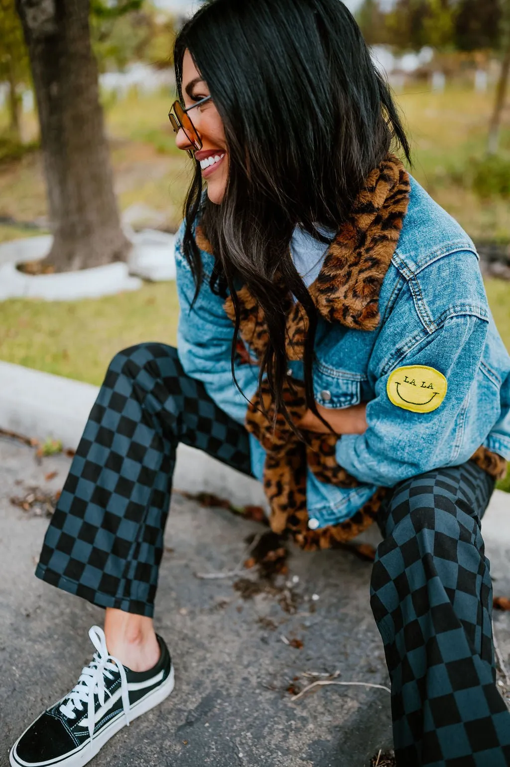Lala Forever Patched Trucker Jacket in Leopard *RESTOCKED*