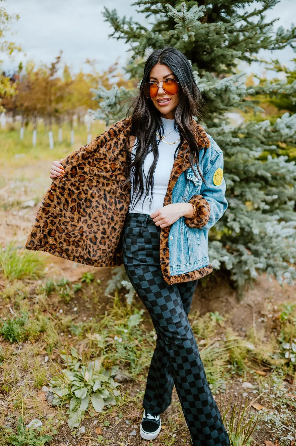 Lala Forever Patched Trucker Jacket in Leopard *RESTOCKED*
