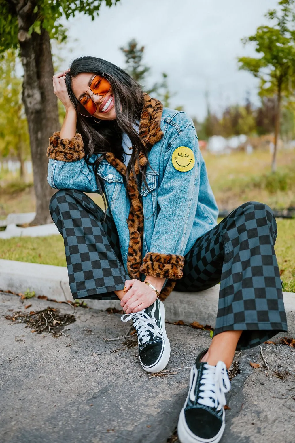 Lala Forever Patched Trucker Jacket in Leopard *RESTOCKED*