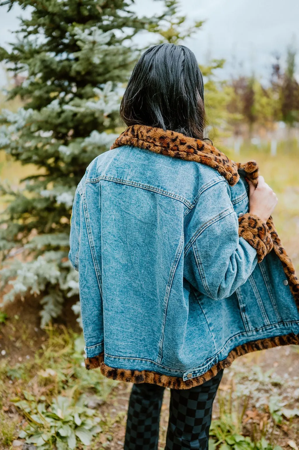 Lala Forever Patched Trucker Jacket in Leopard *RESTOCKED*