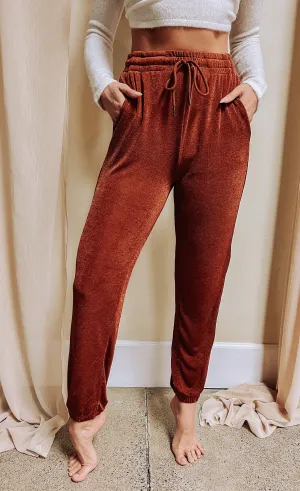 Lux Joggers- Rust