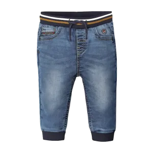 Mayoral - Baby Boys Soft Denim Joggers in Medium Wash