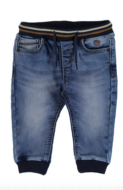 Mayoral - Baby Boys Soft Denim Joggers in Medium Wash