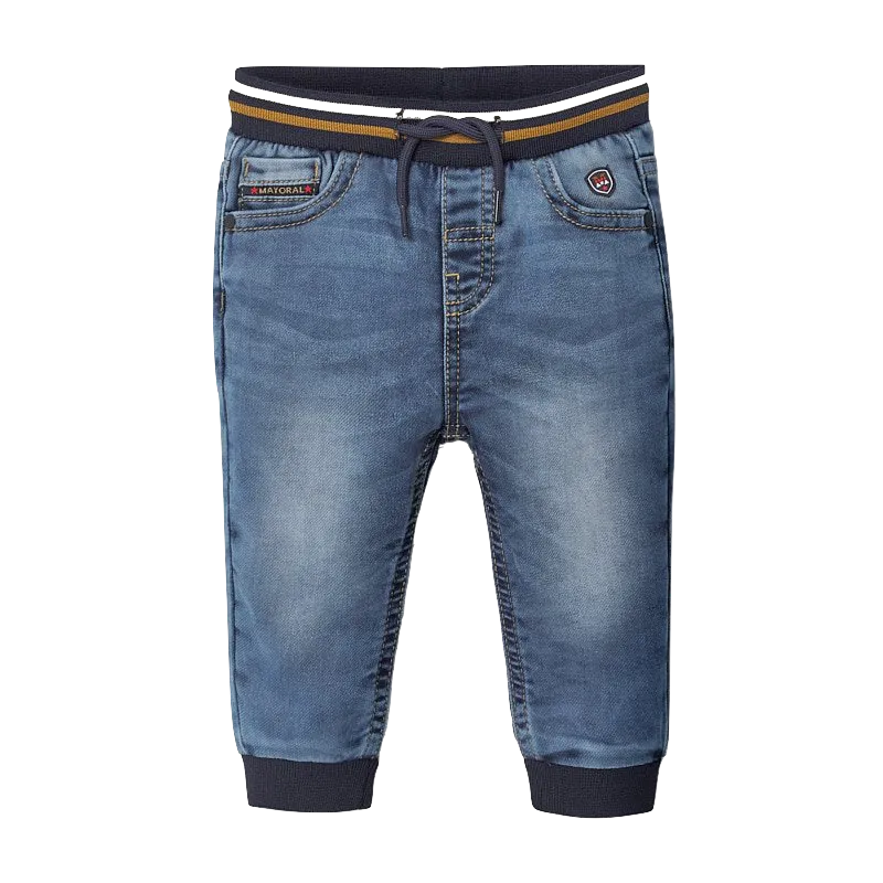 Mayoral - Baby Boys Soft Denim Joggers in Medium Wash