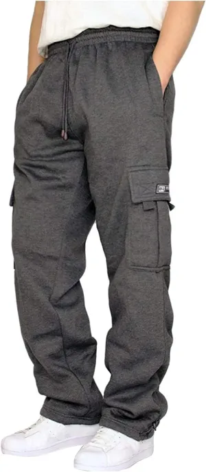 Men's Casual Sweatpants Cargo Pant Slim Fit Loose Tooling Tether Solid Color Sports Long Pant with Multiple Pockets