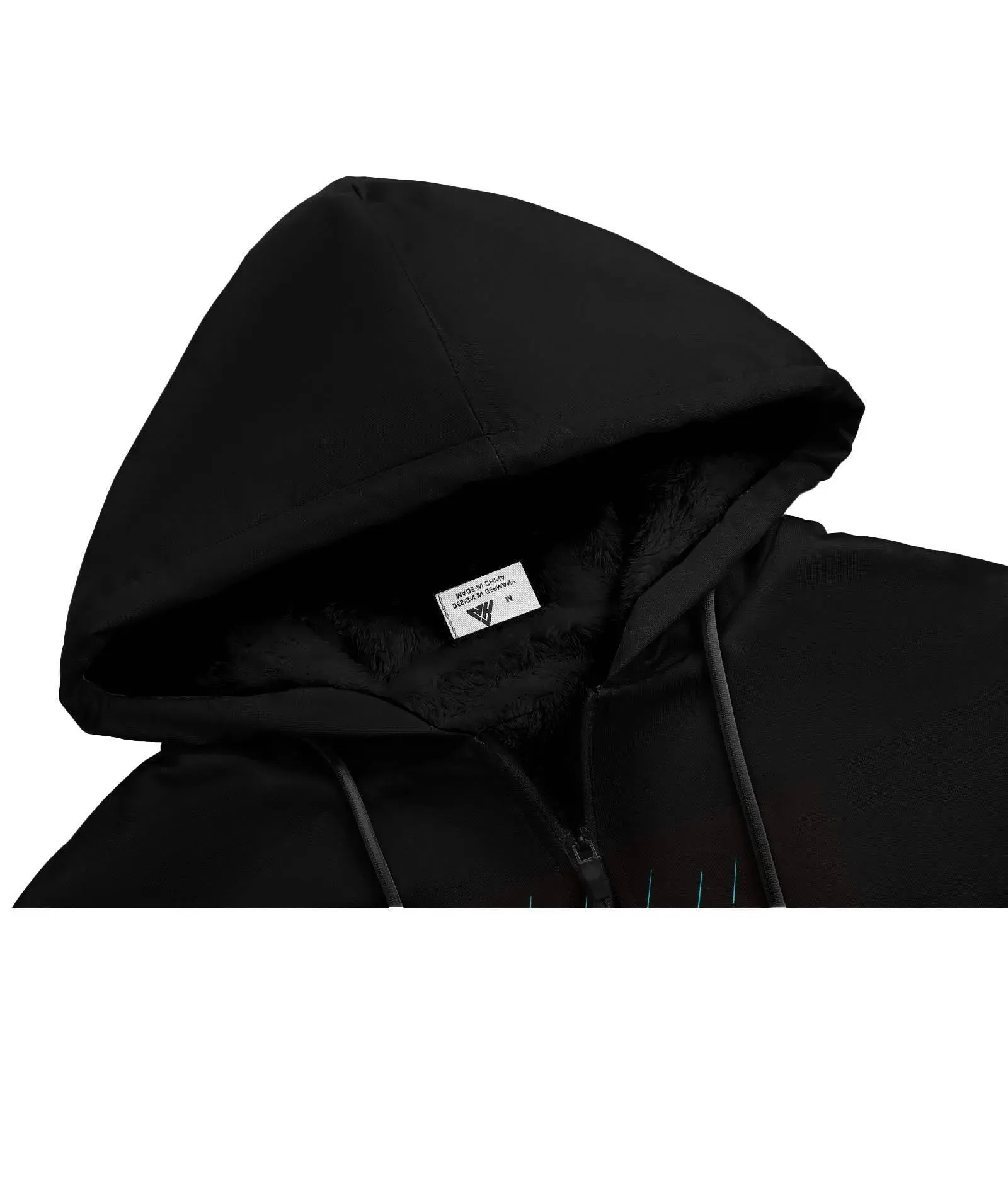 Men's Fashion Digital Print Zipper Fleece Hoodie-CUMFH01421
