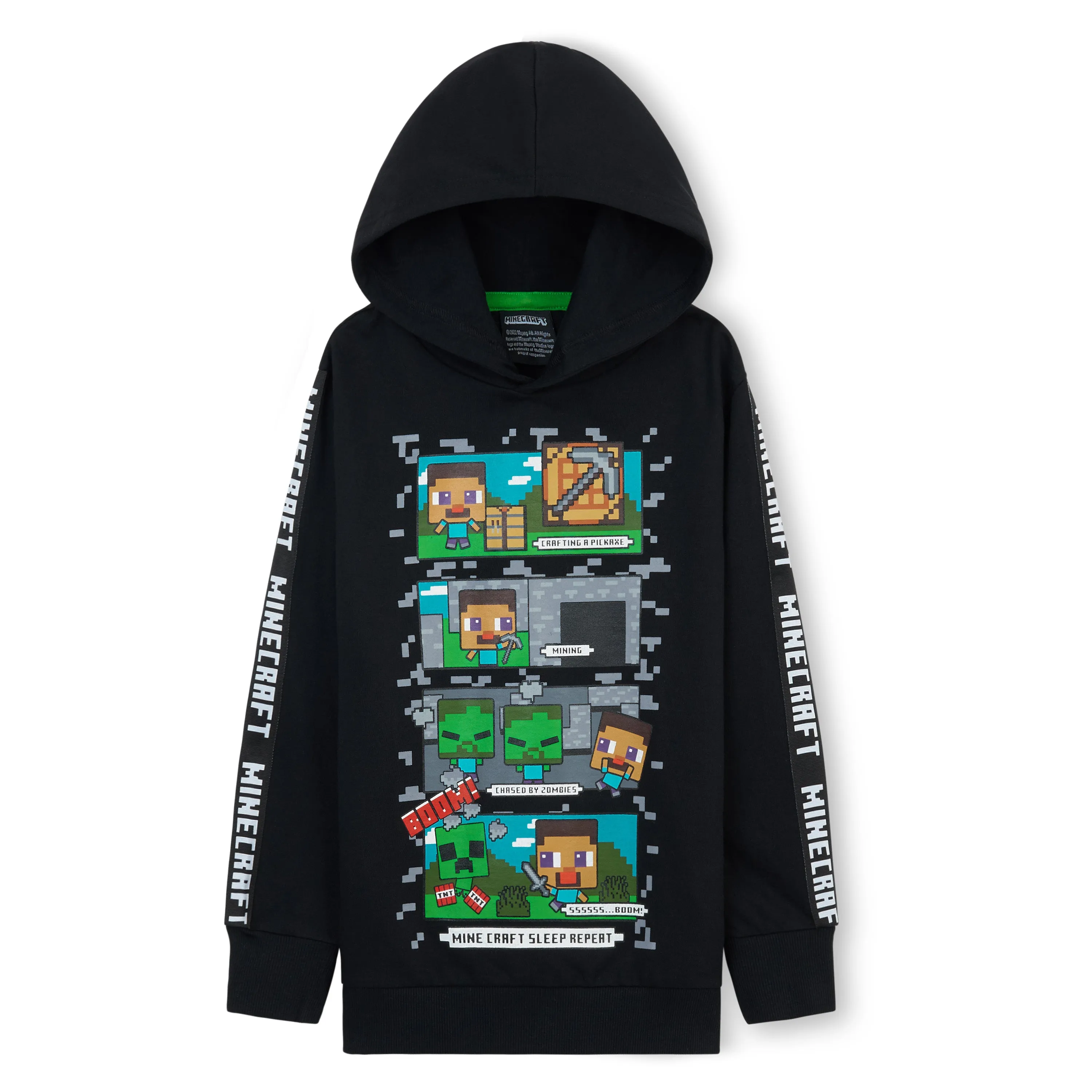 Minecraft Hoodie for Boys - Black, Gifts for Gamers