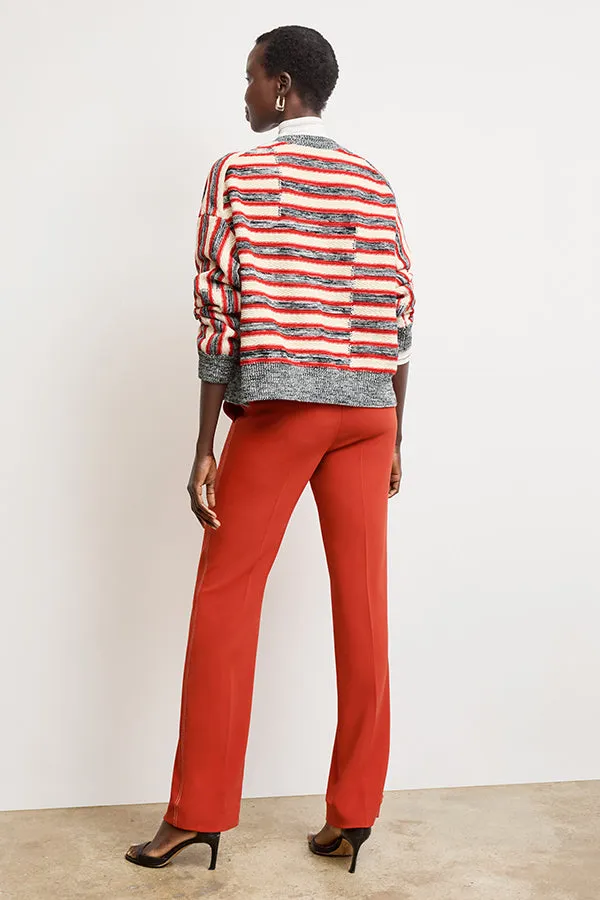 Miriam Oversized Cardigan - Multi Knit :: Sunset Stripe
