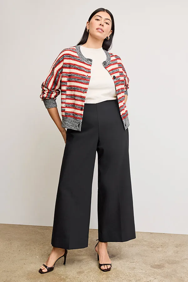 Miriam Oversized Cardigan - Multi Knit :: Sunset Stripe