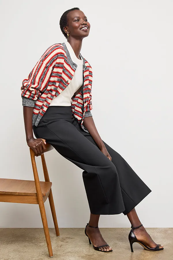 Miriam Oversized Cardigan - Multi Knit :: Sunset Stripe